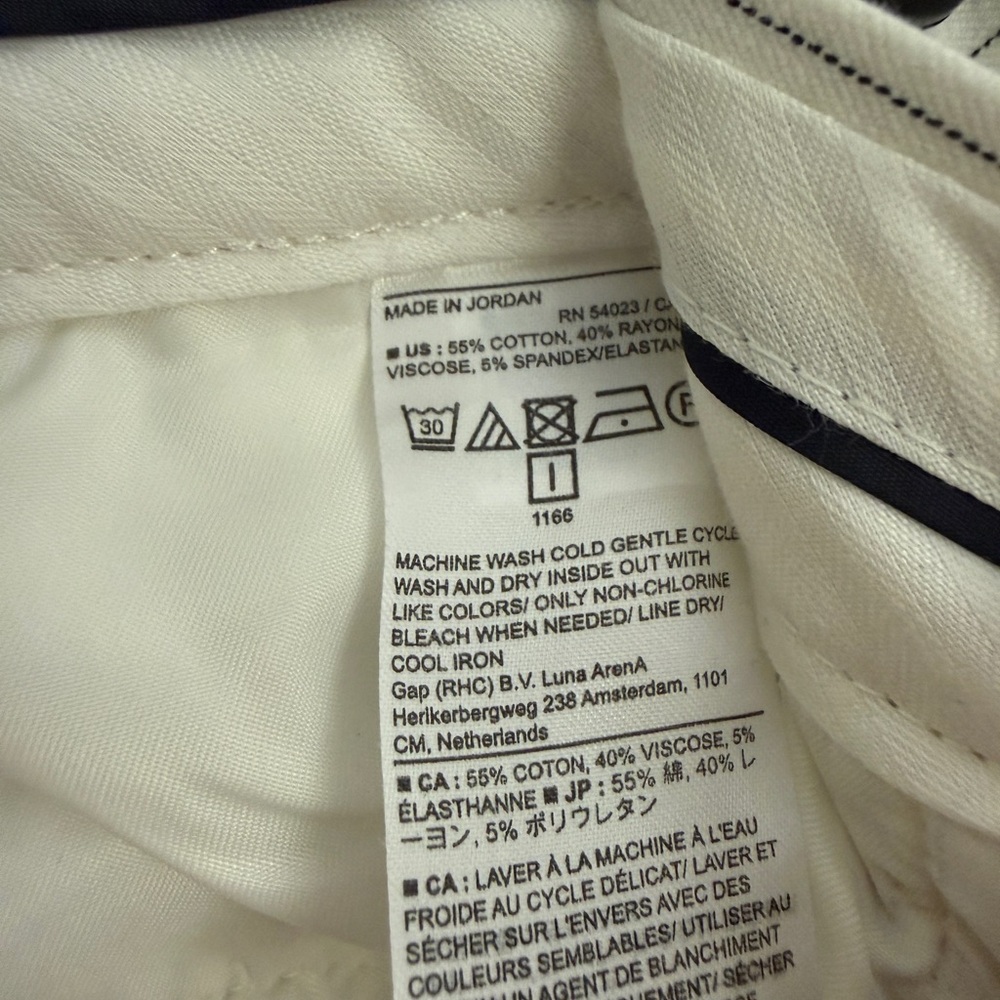 Banana Republic White Pinstripe Pants - Picture 5 of 8